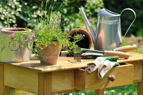 Professional gardening services in Woodlands maintaining a neat residential garden